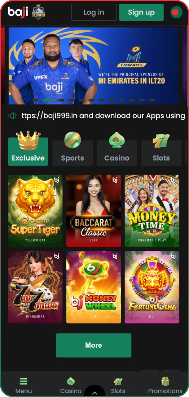 Place your winning bets at Baji.