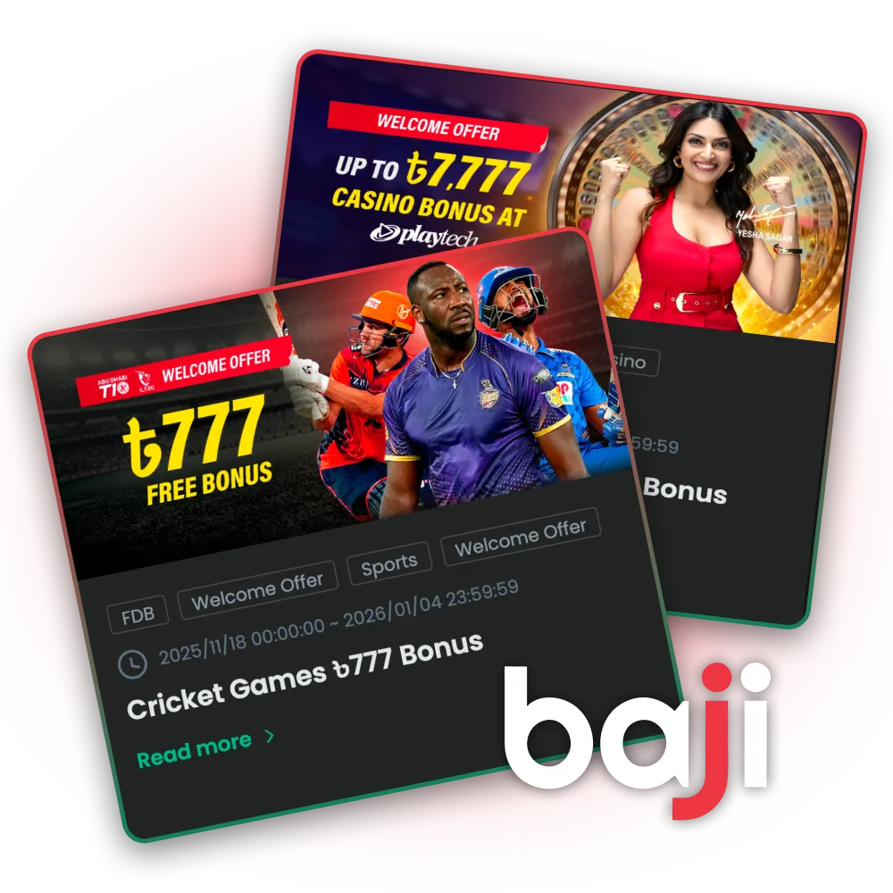 Your best winning bonuses are waiting for you at Baji.