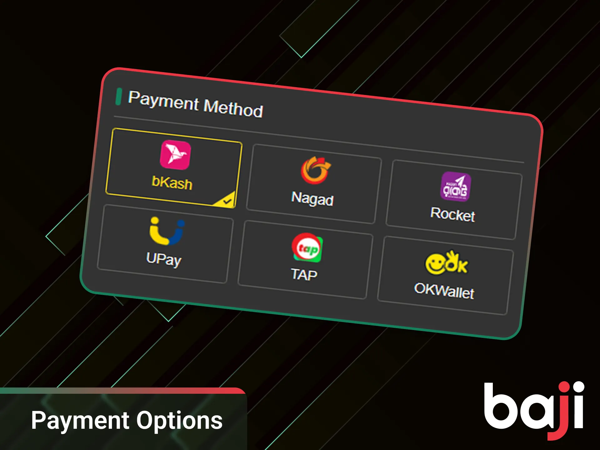 Easy withdrawal of winnings in Baji.