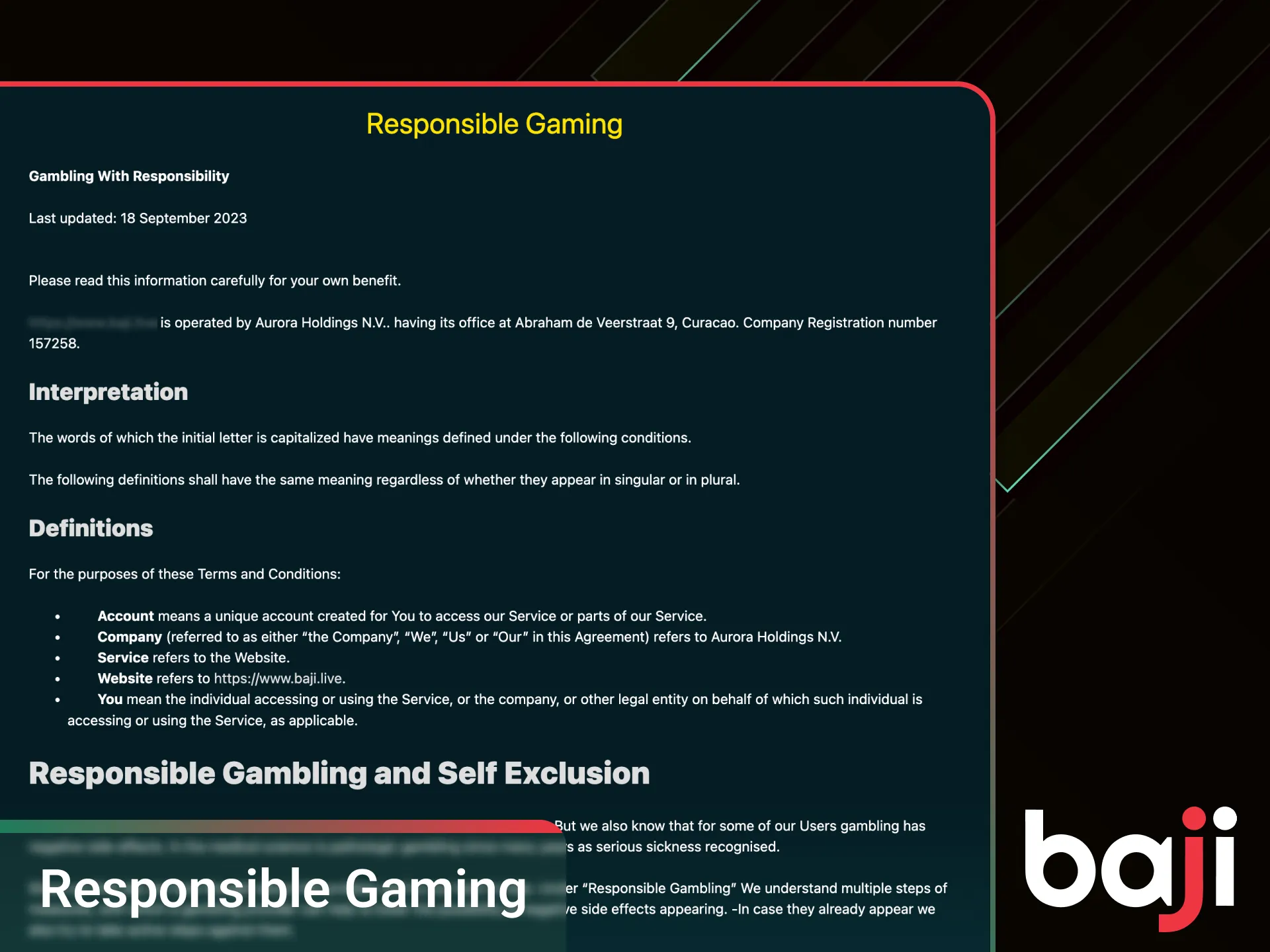 Play right and with the best winnings in Baji.