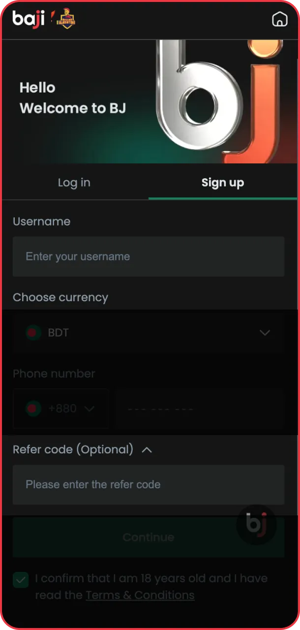 Register and win in Baji.