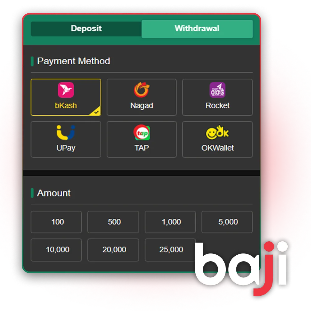 Place bets on your favorite team at Baji and collect your winnings now.